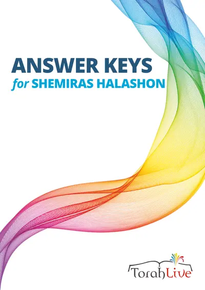 Shemiras Halashon Answer key