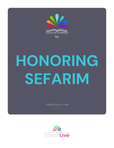 Honoring Sefarim source sheet — page 3