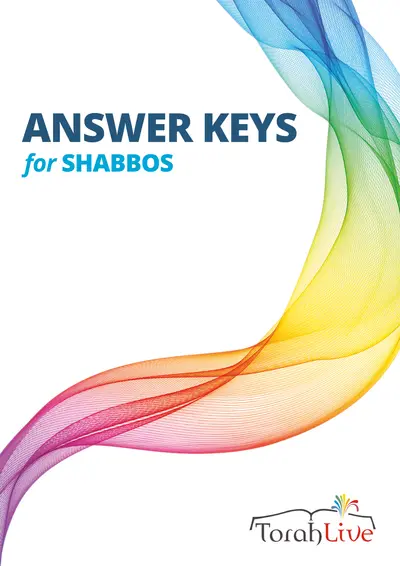 Shabbos Answer key