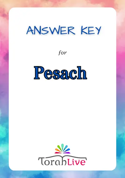 Answer Key Pesach