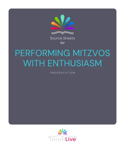 Performing Mitzvos with Enthusiasm source sheet — page 3